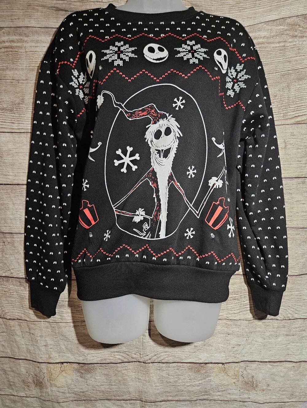 Disney Nightmare Before Christmas Jack Skellington light up holiday sweatshirt